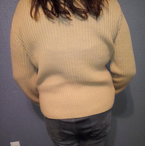 VTG 80's Real Suede Color Block Full Zip Cardigan - Picture 7 of 8